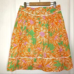Lilly Pulitzer A Line Pleated Sunflower Skirt
